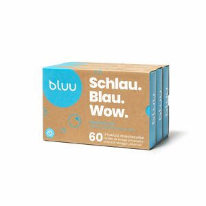 3er Packung - Bluu Waschstreifen - Öko-Blätter für Waschmittel