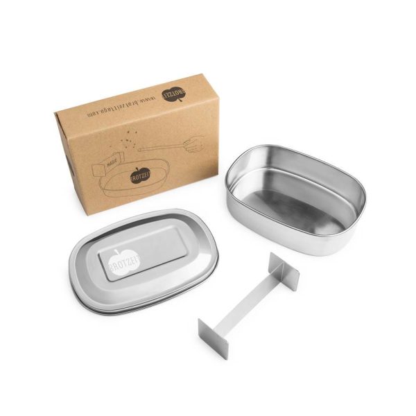 MAGIC Lunchbox mit herausnehmbarer Unterteilung aus Edelstahl (Sterne grau) – Bild 3